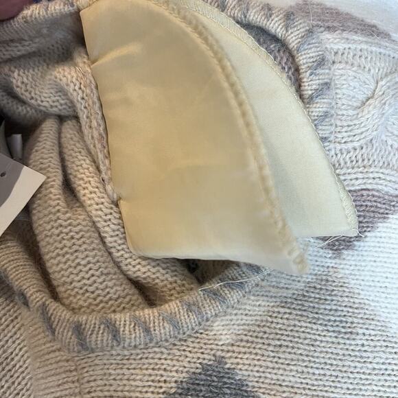 Vintage 80s Carducci Oversized Argyle Lambswool Angora Sweater Womens Large - Picture 7 of 8